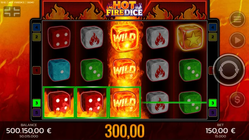 Hot Fire Dice - ushindi mkubwa kupitia Random Wilds